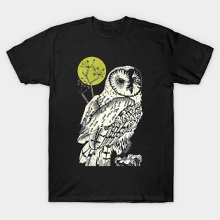 Night Owl with Yellow Moon T-Shirt